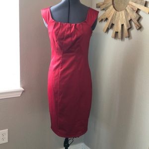 Limited Red sateen fitted cocktail mini